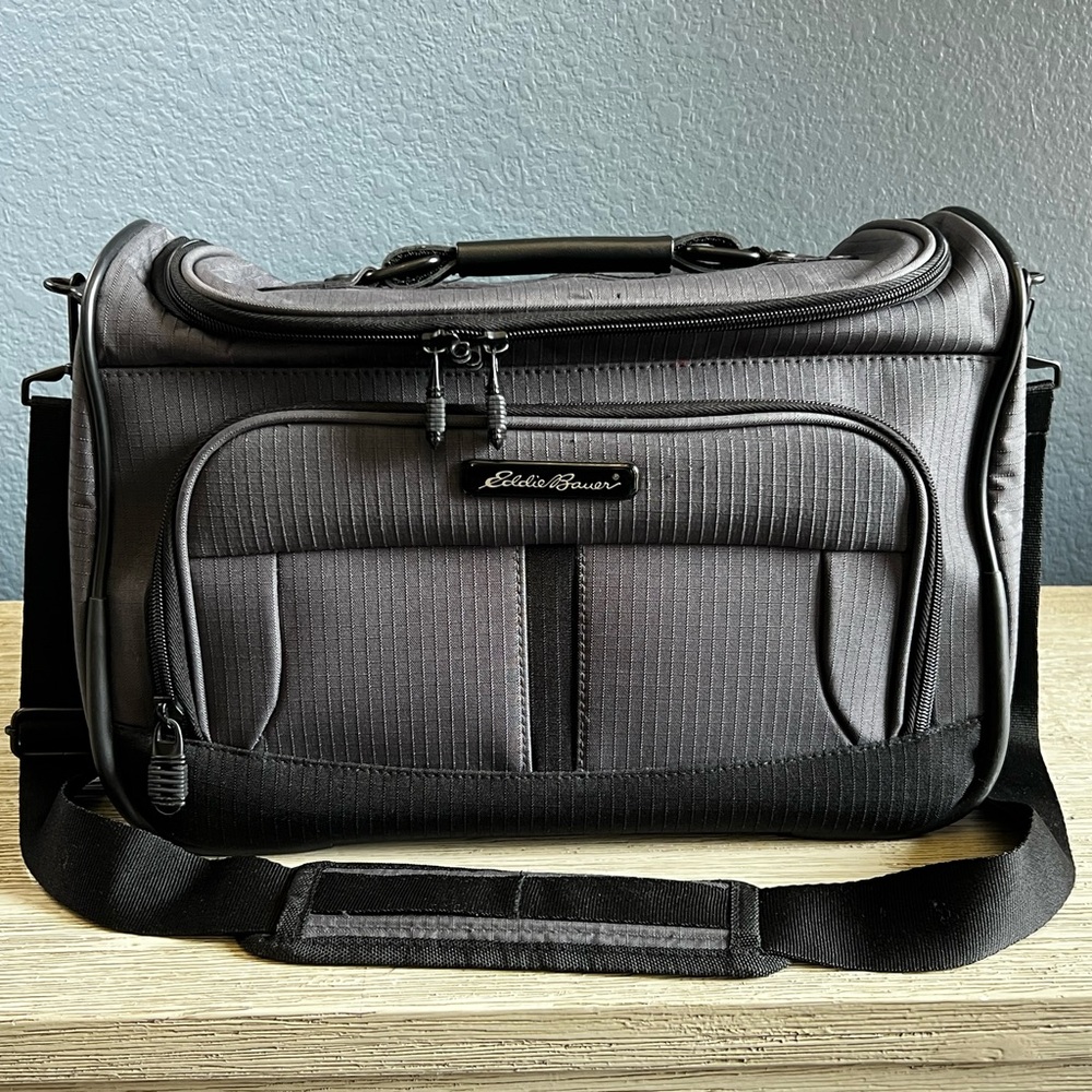 EUC!!! Eddie Bauer Charcoal and Black Carry On Travel Bag